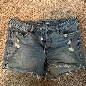 Old Navy Blue Jean Shorts Distressed Raw Hem
